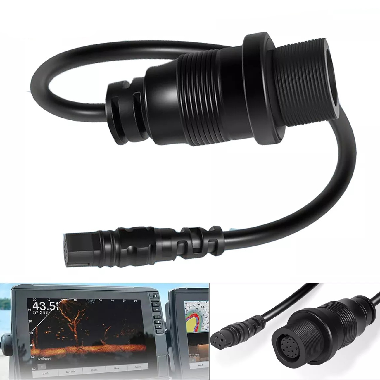 Fish Finder Cable - 1852081 Cabo adaptador MKR-DSC-12 de 4